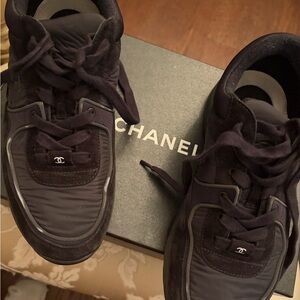 CHANEL  Black and Gray Sneakers